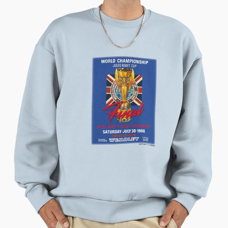 World Cup 1966 Final Program Sweatshirt - Custom Art Print for Adults - T-Shirt, Sweatshirt, Hoodie