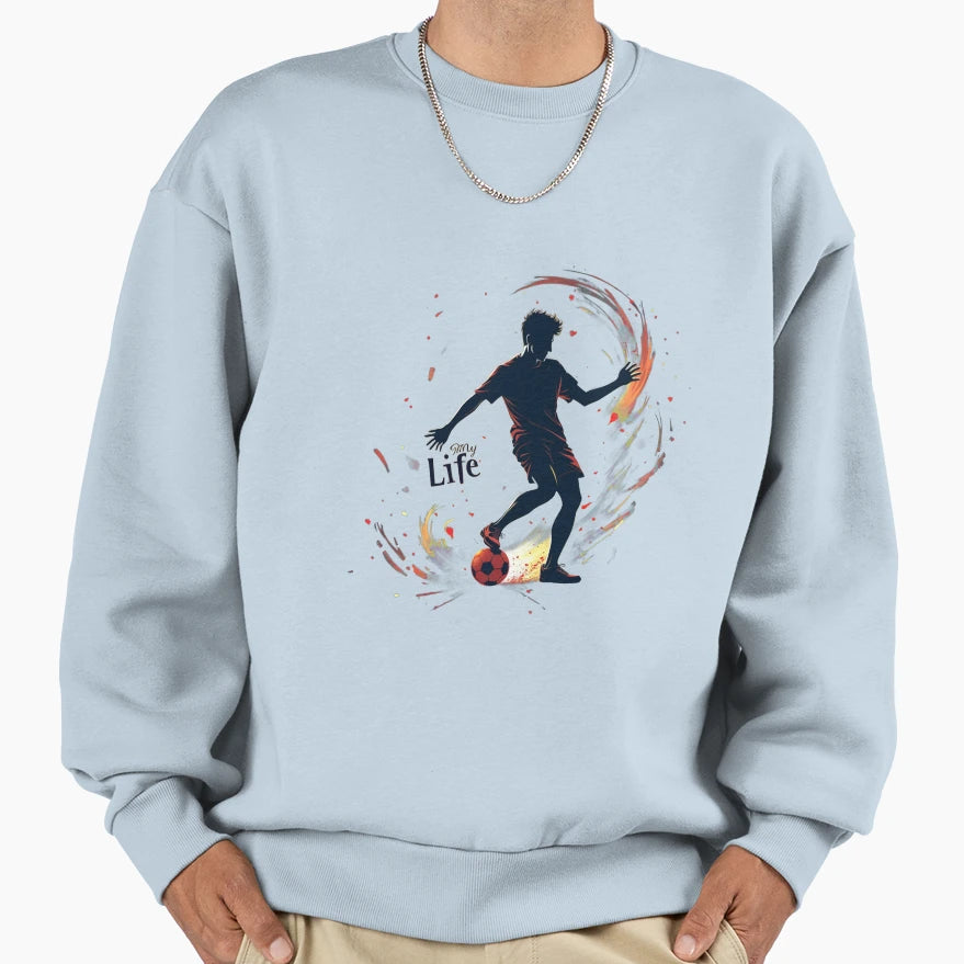 Football Passion Silhouette Sweatshirt - Fun Novelty Design Men Women - T-Shirt, Sweatshirt, Hoodie