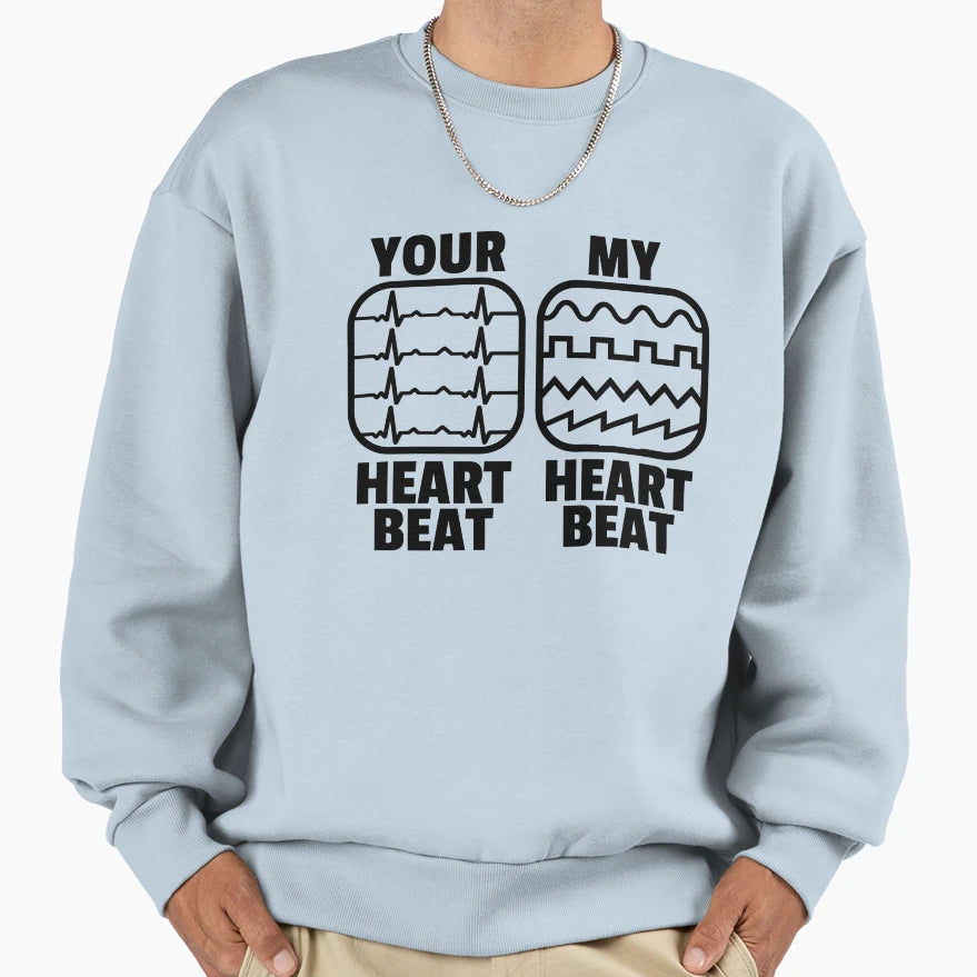 Funny Analog Synthesizer Heartbeat Sweatshirt - Unique Graphic for Adults - T-Shirt, Sweatshirt, Hoodie