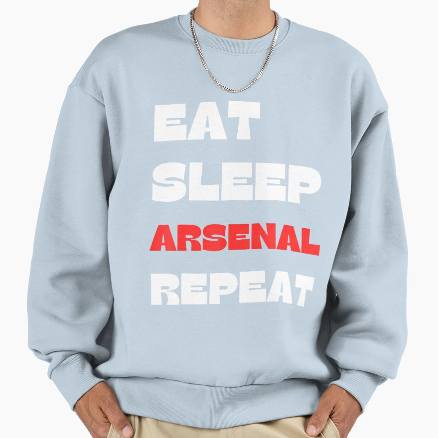 Eat Sleep Arsenal Repeat Sweatshirt - Aesthetic Graphic Unisex - T-Shirt, Sweatshirt, Hoodie