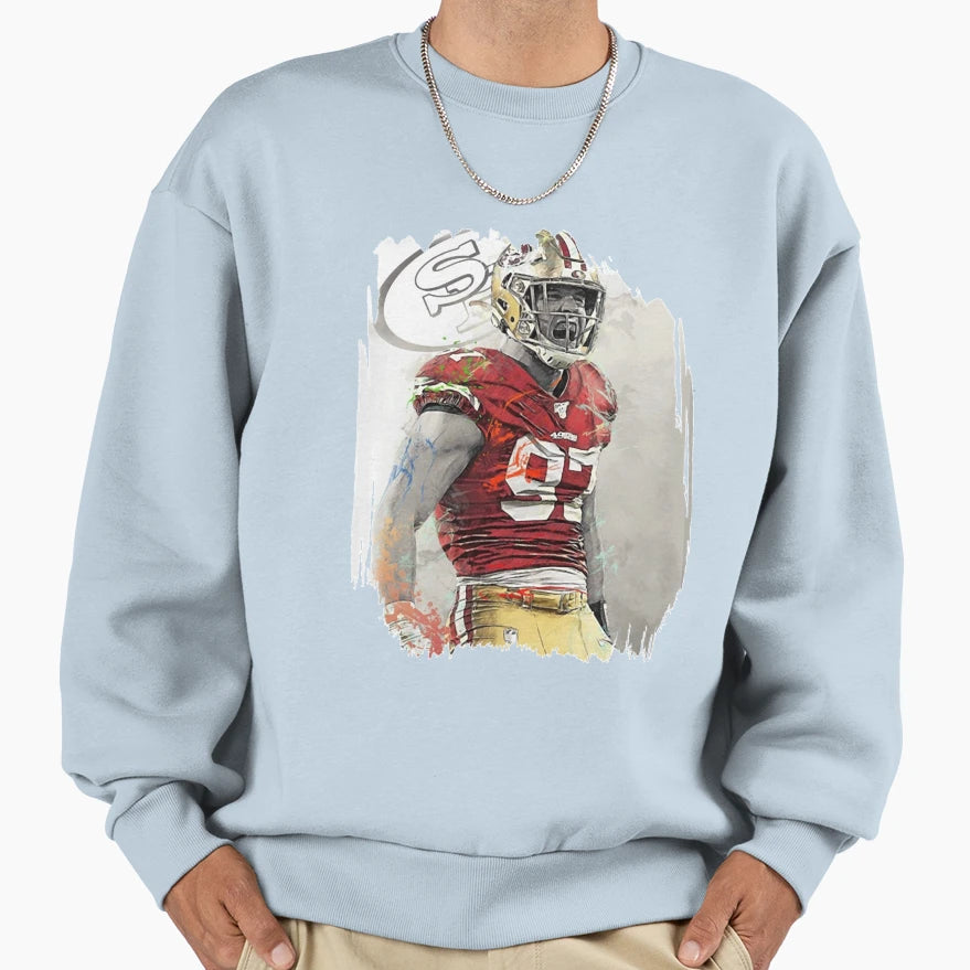 Player 97 Defensive End Touchdown Sweatshirt - Aesthetic Graphic Men Women - T-Shirt, Sweatshirt, Hoodie