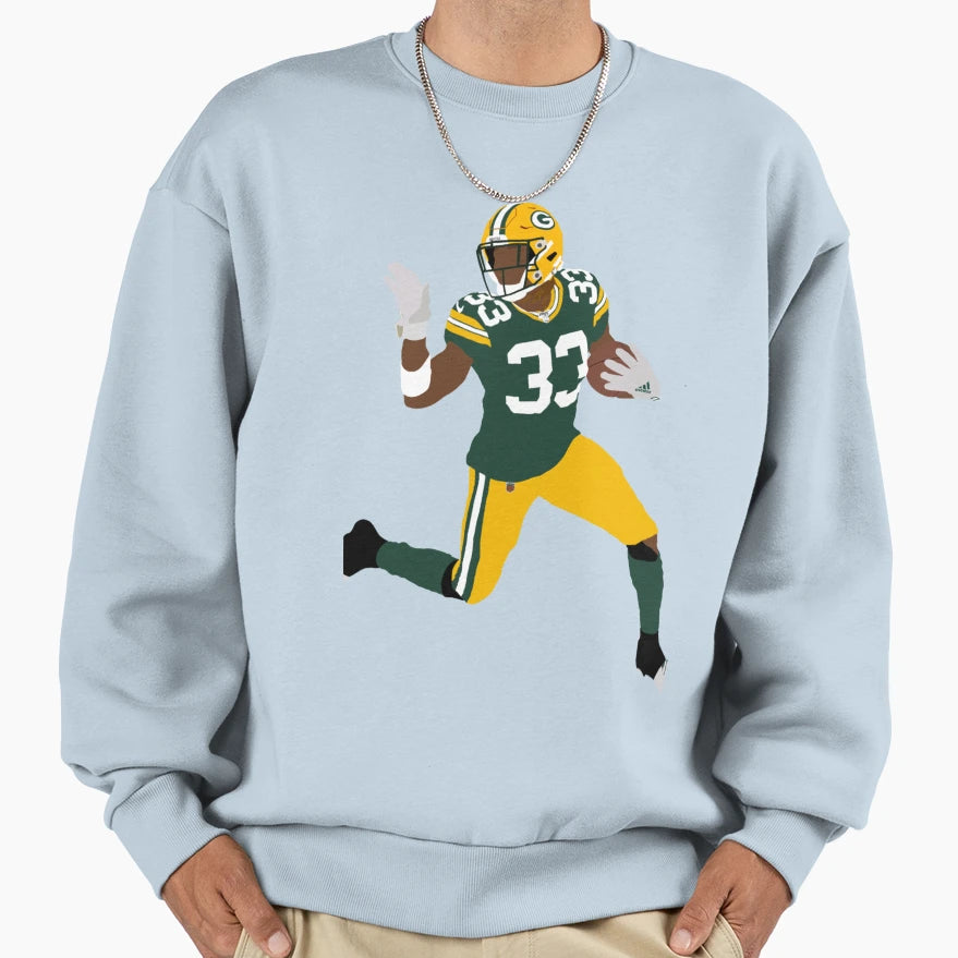 Aaron Jones Wisconsin Sweatshirt - Streetwear Style for Adults - T-Shirt, Sweatshirt, Hoodie