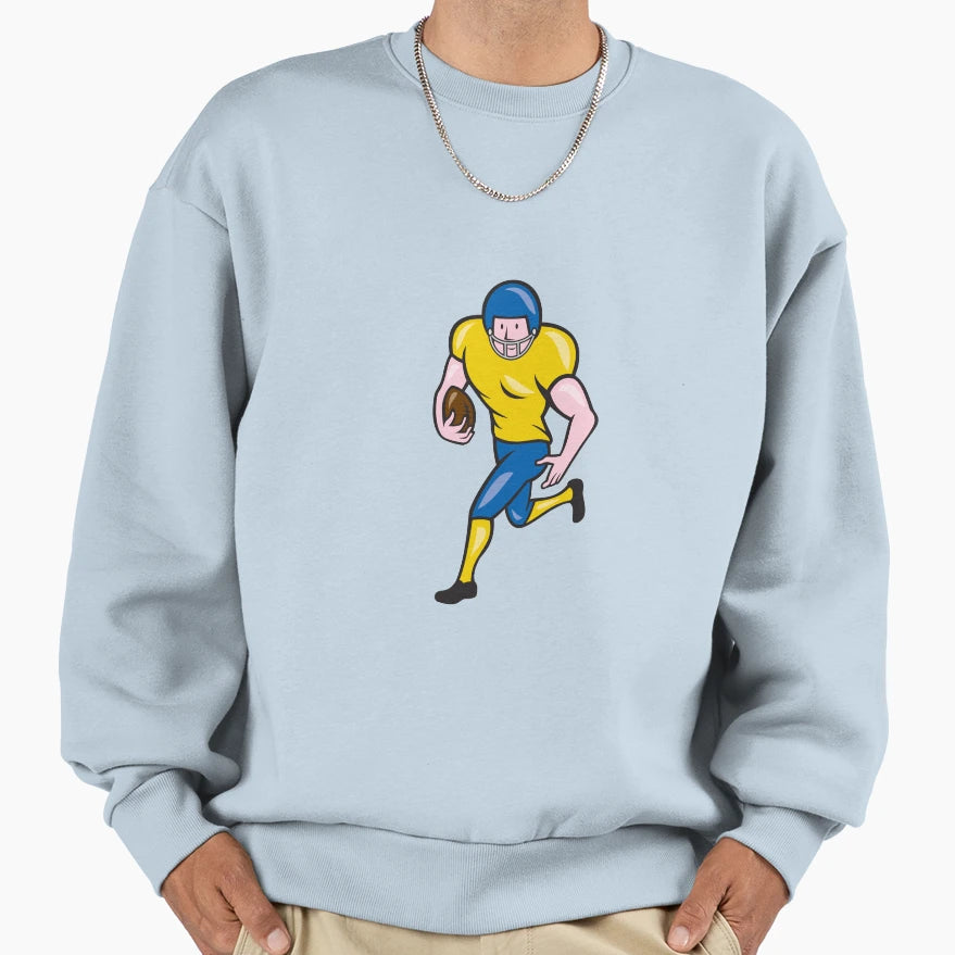 American Football Running Back Sweatshirt - Novelty Apparel for Adults - T-Shirt, Sweatshirt, Hoodie