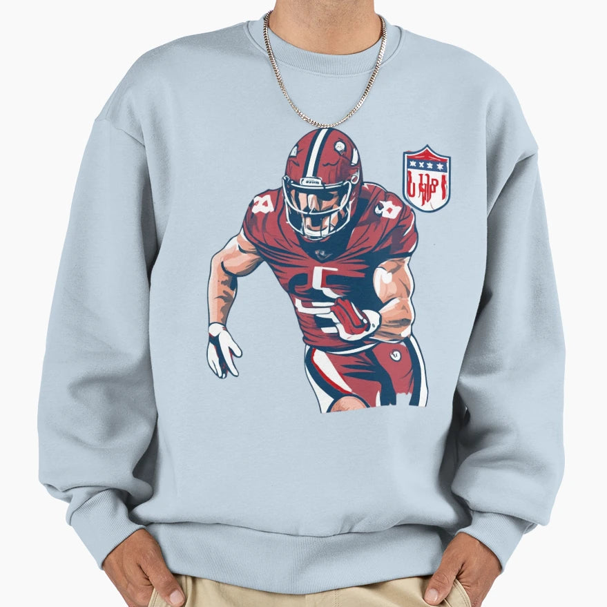 97 Player Touchdown Defensive End Sweatshirt - Custom Art Print Men Women - T-Shirt, Sweatshirt, Hoodie