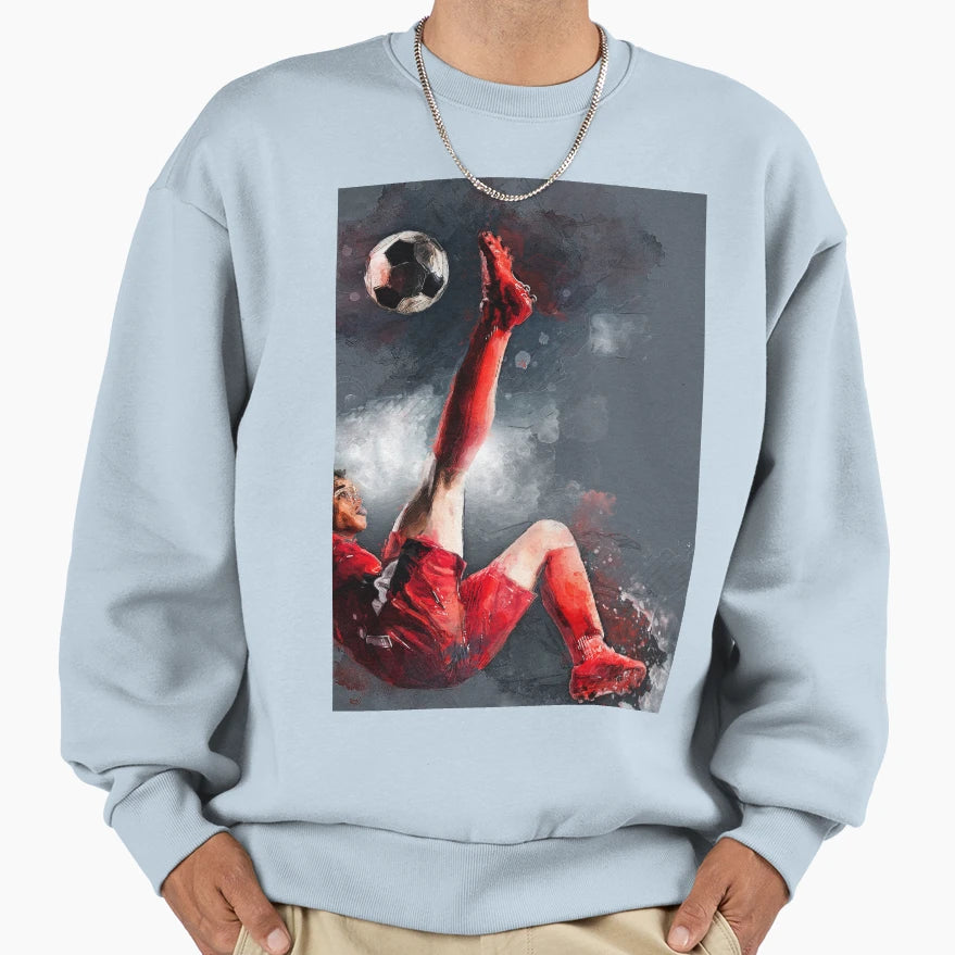 Football Watercolor Sport Art Sweatshirt - Minimalist Print Unisex - T-Shirt, Sweatshirt, Hoodie