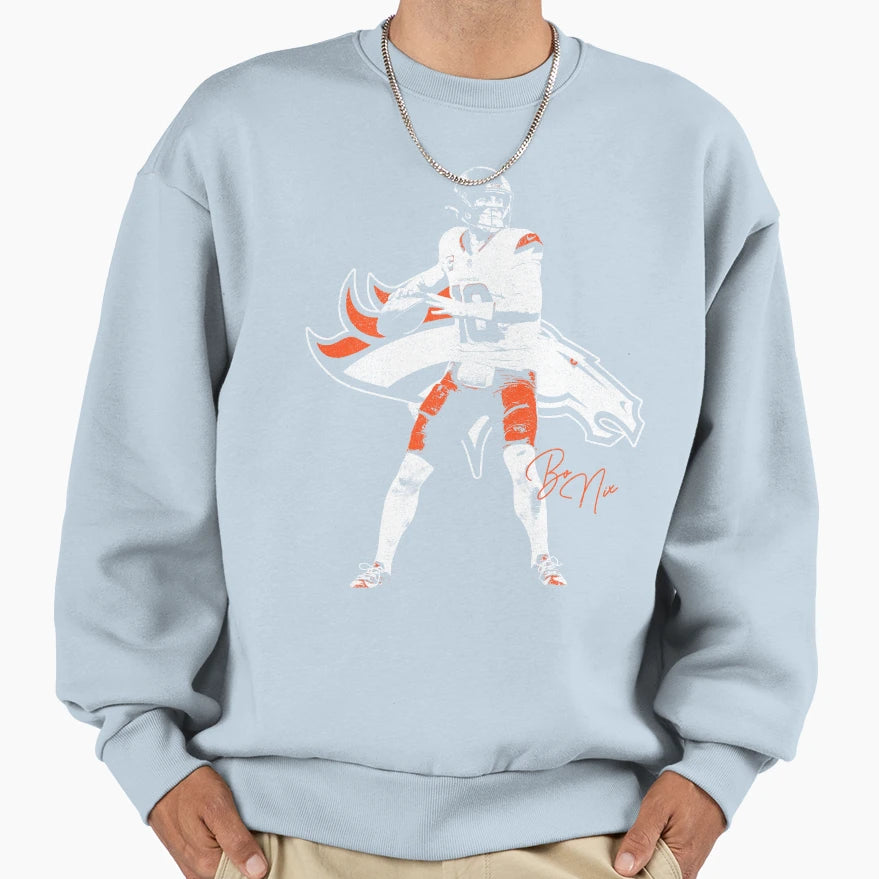 Bo Nix Sweatshirt - Graphic Print Men Women - T-Shirt, Sweatshirt, Hoodie