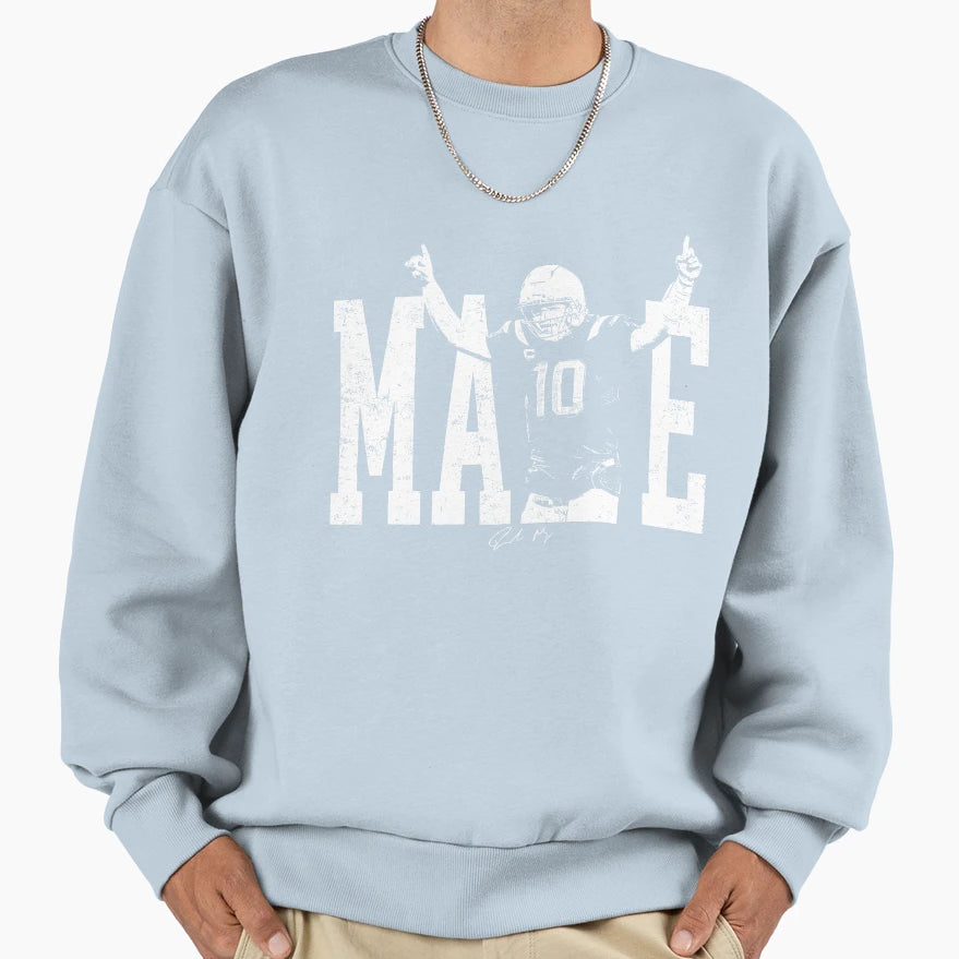 Football Player Number Ten Sweatshirt - Aesthetic Graphic Unisex - T-Shirt, Sweatshirt, Hoodie