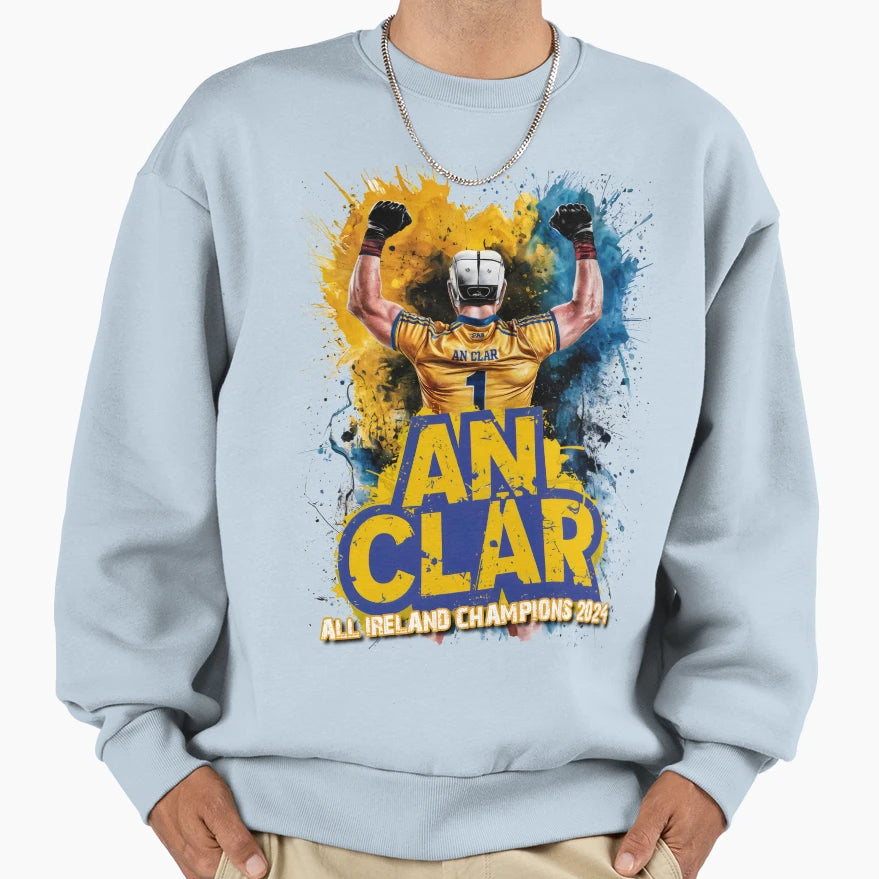 Clare All Ireland Hurling Sweatshirt - Novelty Apparel for Adults - T-Shirt, Sweatshirt, Hoodie