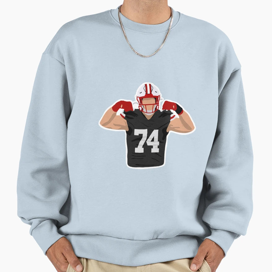Jc Jays Football Player Lineman 74 Sweatshirt - Streetwear Style Men Women - T-Shirt, Sweatshirt, Hoodie