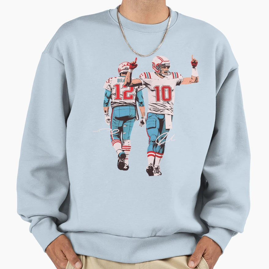 Drake Maye And Tom Sweatshirt - Minimalist Print Men Women - T-Shirt, Sweatshirt, Hoodie
