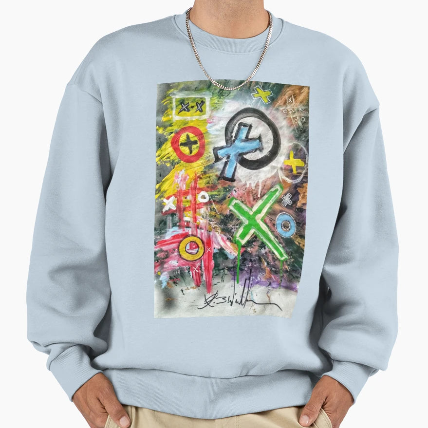 X O Game Sweatshirt - Trendy Graphic Men Women - T-Shirt, Sweatshirt, Hoodie