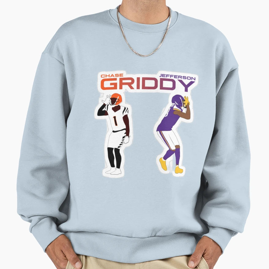 Griddy Duo Sweatshirt - Novelty Apparel for Adults - T-Shirt, Sweatshirt, Hoodie