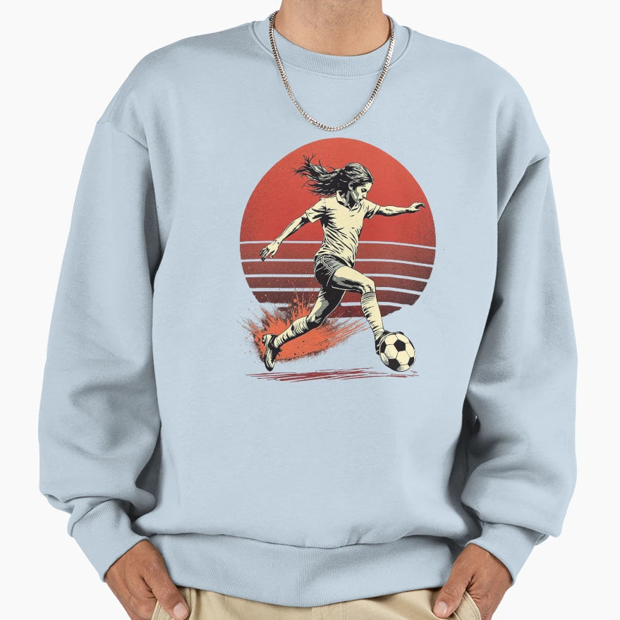 Modern Trendy Playing Soccer Sweatshirt - Trendy Graphic Men Women - T-Shirt, Sweatshirt, Hoodie