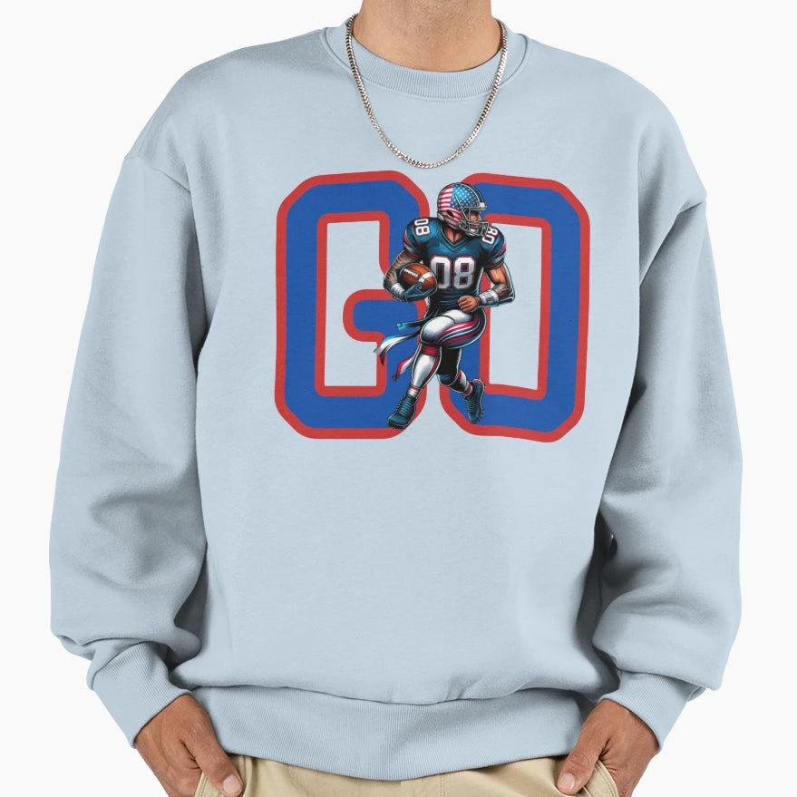 National Rush American Football Field Sweatshirt - Novelty Apparel Unisex - T-Shirt, Sweatshirt, Hoodie