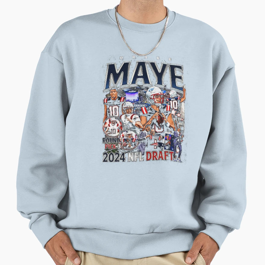 Drake Maye Bootleg Sweatshirt - Fun Novelty Design Men Women - T-Shirt, Sweatshirt, Hoodie