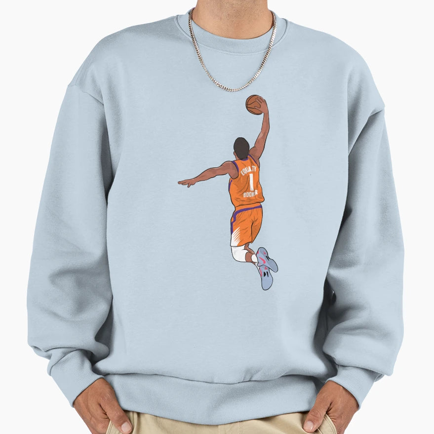 Devin Booker Dunk Phoenix Sweatshirt - Aesthetic Graphic Men Women - T-Shirt, Sweatshirt, Hoodie