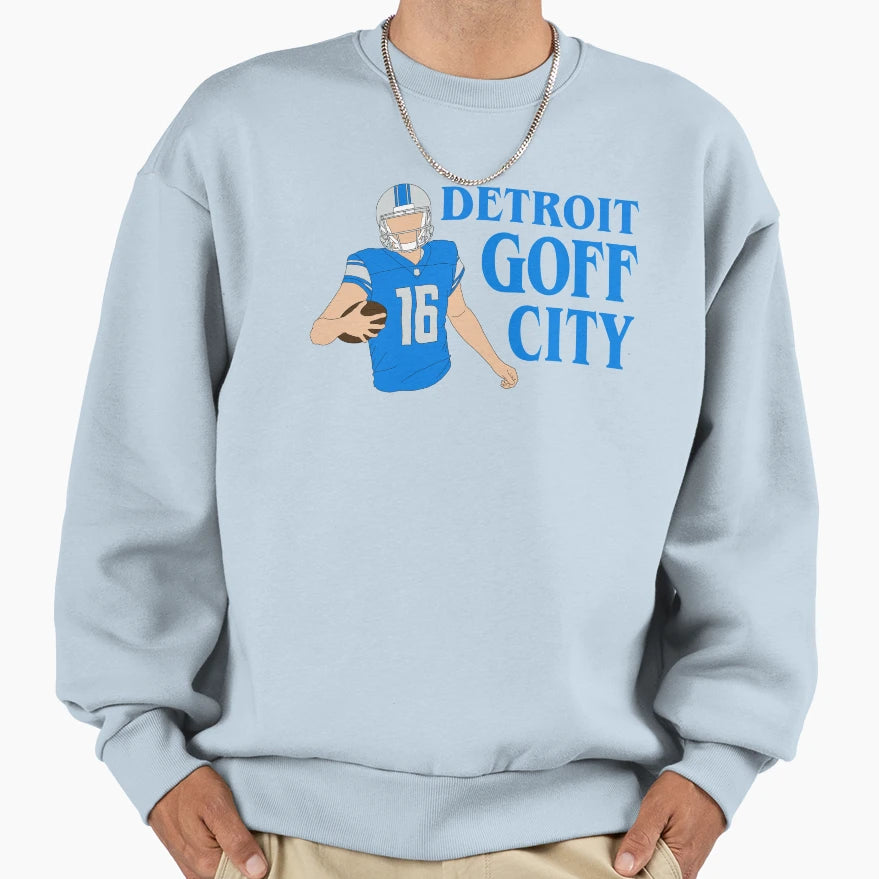Detroit Goff City Sweatshirt - Casual Everyday Wear Unisex - T-Shirt, Sweatshirt, Hoodie