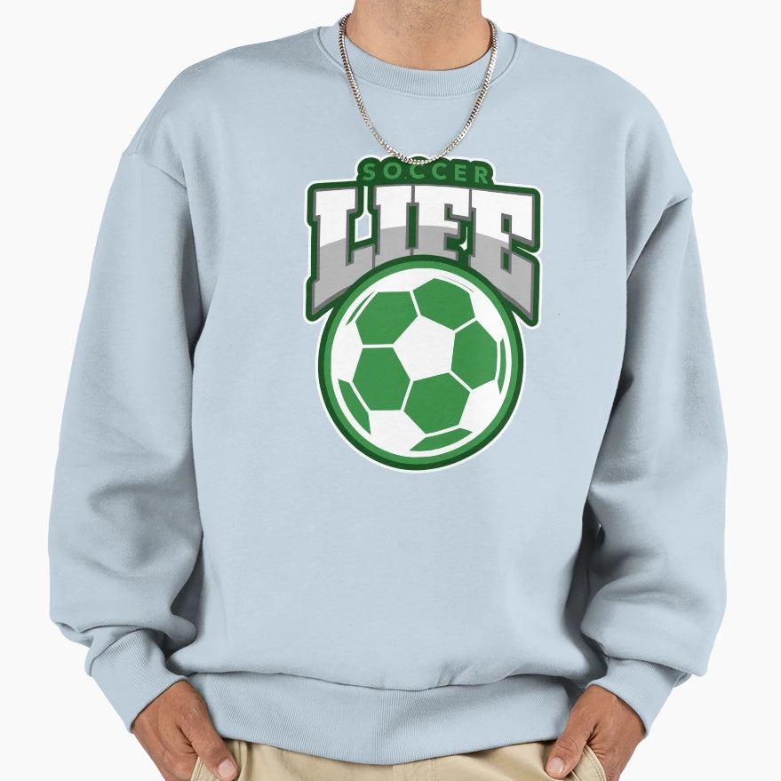 Soccer Life Gr And Wt Sweatshirt - Minimalist Print Unisex - T-Shirt, Sweatshirt, Hoodie