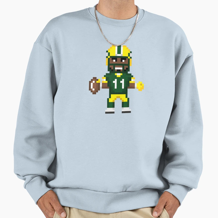 8 Bit Green Bay Touchdown Sweatshirt - Fun Novelty Design Unisex - T-Shirt, Sweatshirt, Hoodie