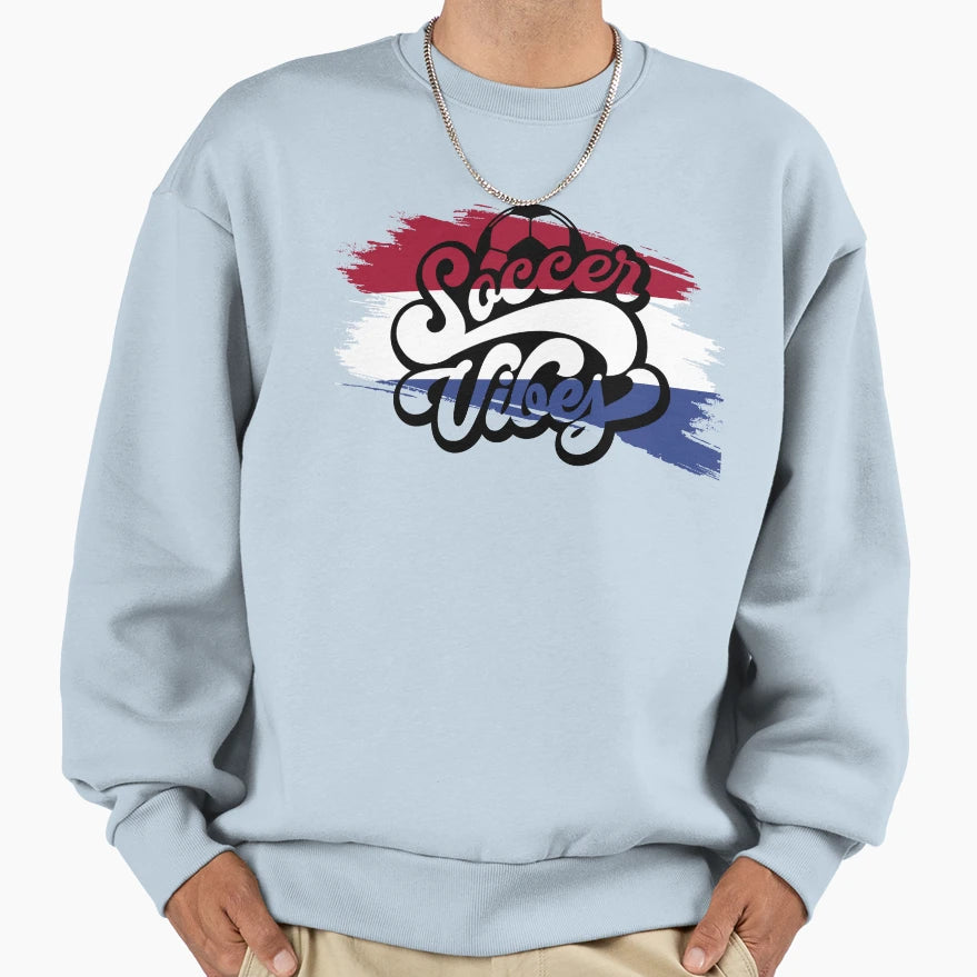 Soccer Vibes Netherlands Sweatshirt - Graphic Print for Adults - T-Shirt, Sweatshirt, Hoodie