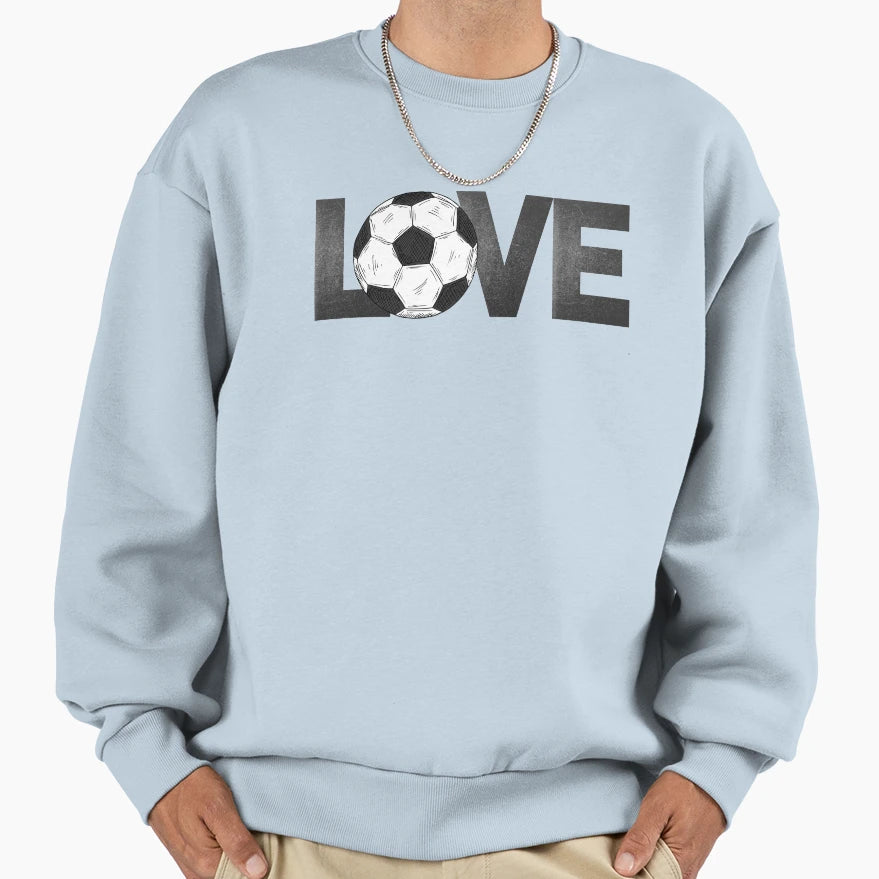 Soccer Love Sweatshirt - Minimalist Print for Adults - T-Shirt, Sweatshirt, Hoodie