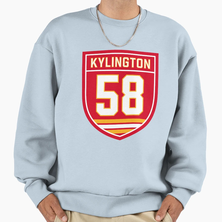Oliver Kylington Calgary 58 Emblem Sweatshirt - Trendy Graphic Men Women - T-Shirt, Sweatshirt, Hoodie