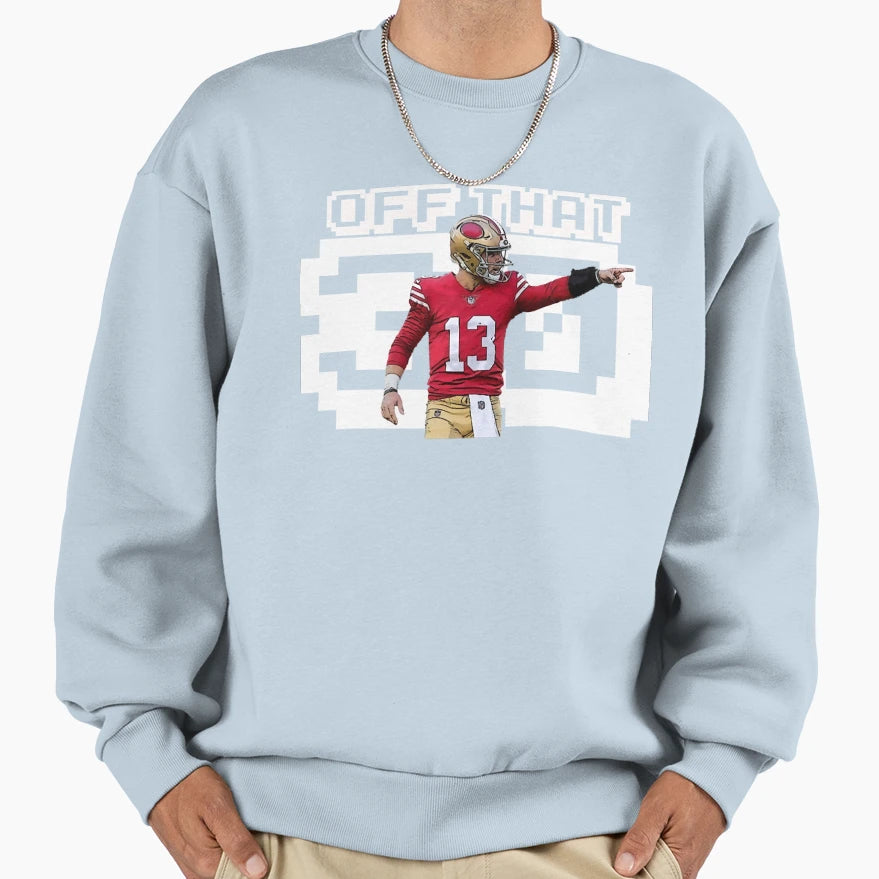 Off That Brock Sport Purdy 30 Sweatshirt - Minimalist Print for Adults - T-Shirt, Sweatshirt, Hoodie
