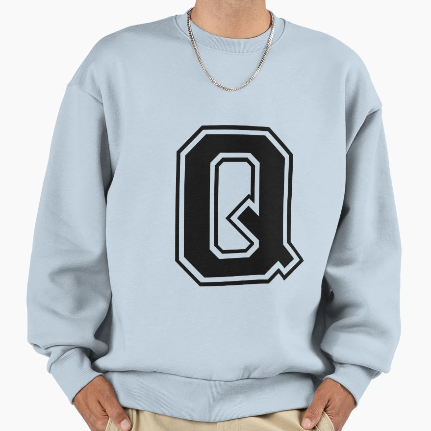 Letter Q Sweatshirt - Custom Art Print Men Women - T-Shirt, Sweatshirt, Hoodie