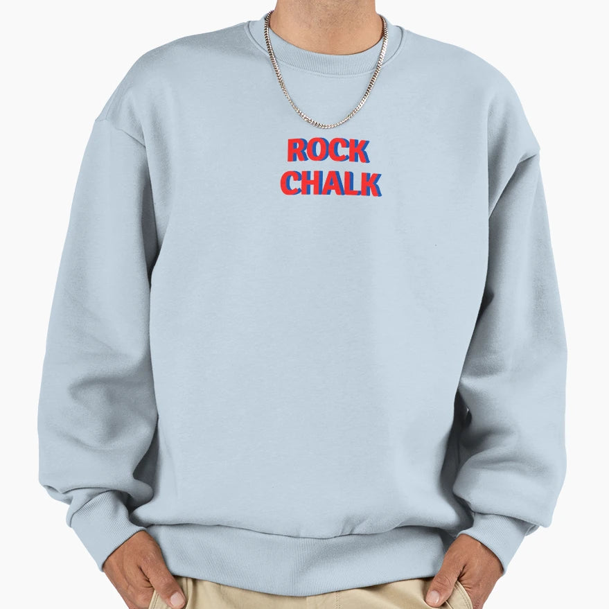 Rock Chalk Sweatshirt - Trendy Graphic for Adults - T-Shirt, Sweatshirt, Hoodie