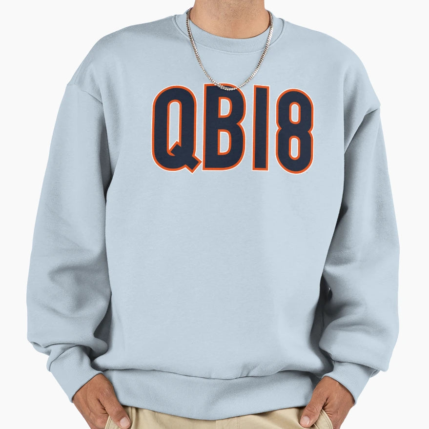 Qb18 Chicago Navy Sweatshirt - Fun Novelty Design for Adults - T-Shirt, Sweatshirt, Hoodie