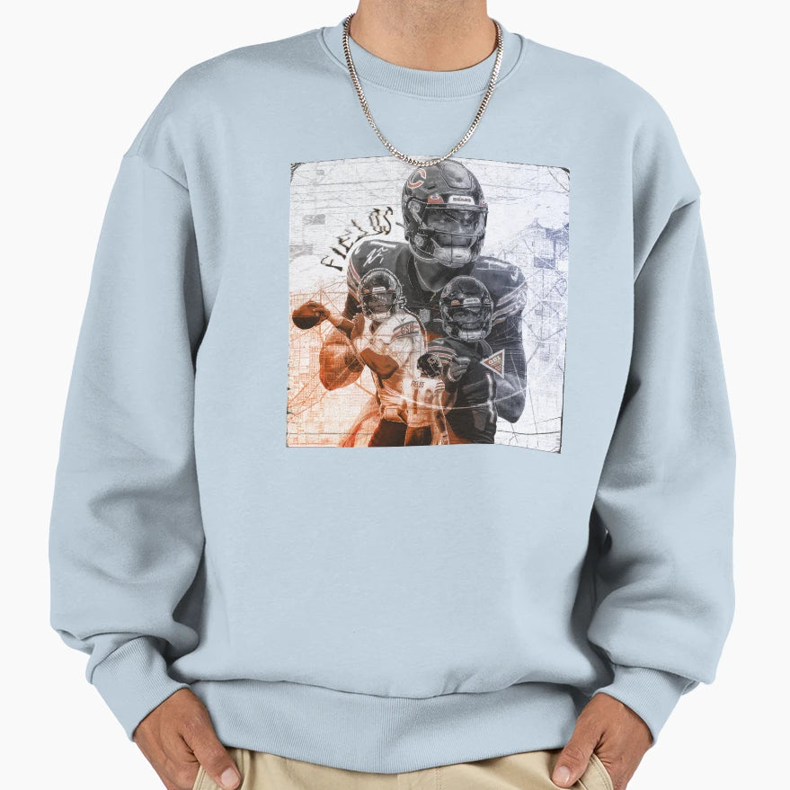 Justin Fields Sweatshirt - Graphic Print Men Women - T-Shirt, Sweatshirt, Hoodie