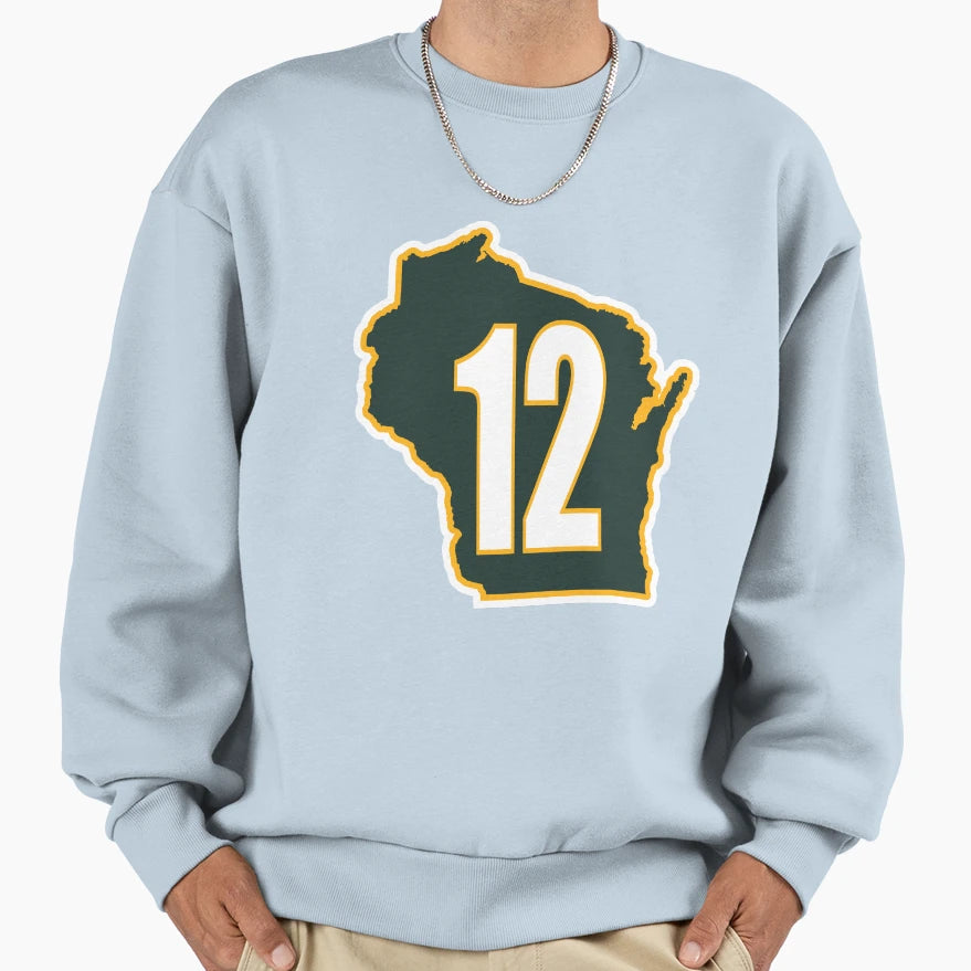 Wisconsin Map 12 Sweatshirt - Aesthetic Graphic Unisex - T-Shirt, Sweatshirt, Hoodie