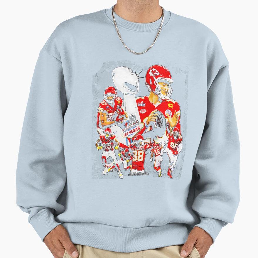 Kansas City Supers Bowl Lviii Sweatshirt - Streetwear Style for Adults - T-Shirt, Sweatshirt, Hoodie