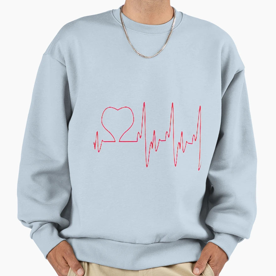 Heart Love Sweatshirt - Casual Everyday Wear Unisex - T-Shirt, Sweatshirt, Hoodie