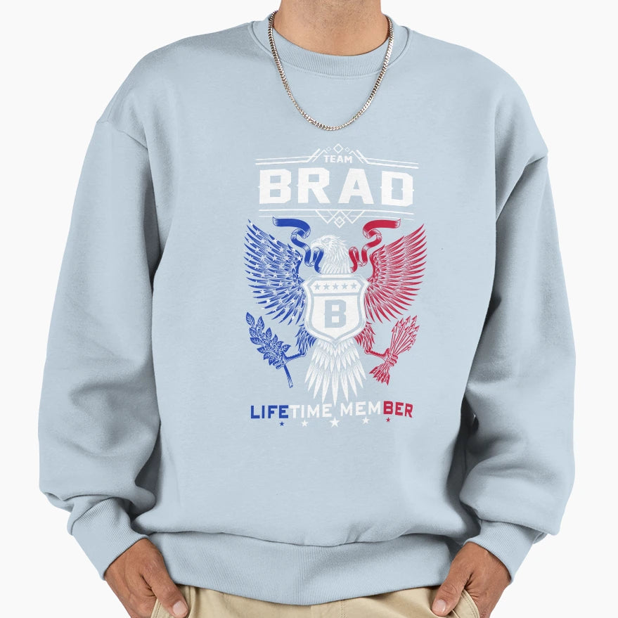 Brad Name Brad Eagle Lifetime Member T-Shirt - Graphic Print for Adults - T-Shirt, Sweatshirt, Hoodie