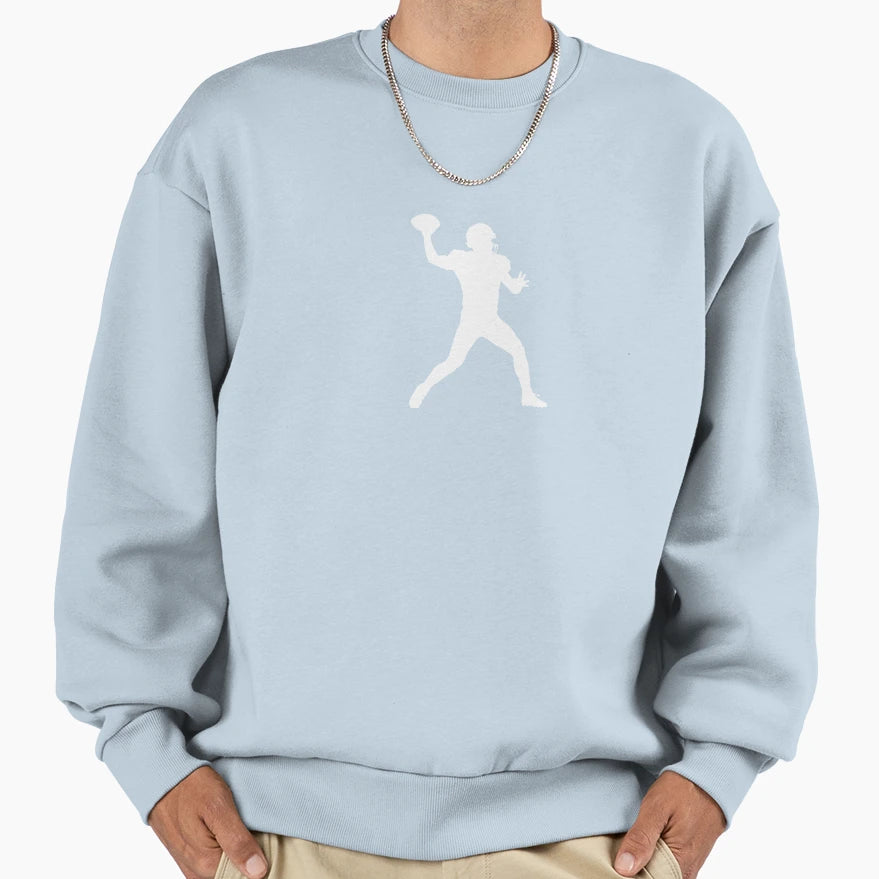 Quarterback Throw Silhouette Sweatshirt - Novelty Apparel Men Women - T-Shirt, Sweatshirt, Hoodie