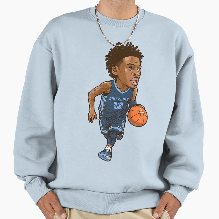 Ja Morant 12 Draw Chibi Sweatshirt - Novelty Apparel Unisex - T-Shirt, Sweatshirt, Hoodie