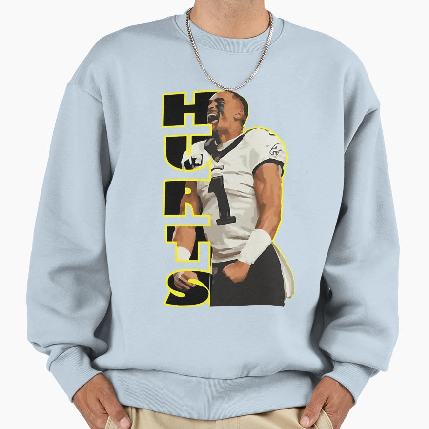 American Football 1 Quarterback Sweatshirt - Custom Art Print for Adults - T-Shirt, Sweatshirt, Hoodie