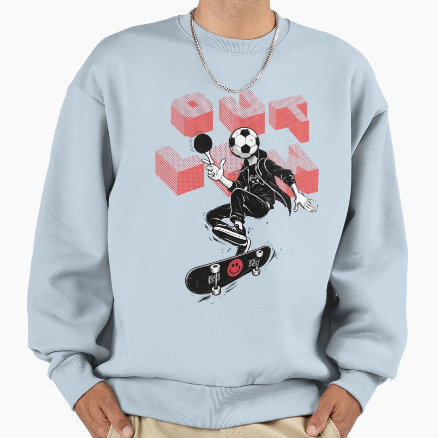 Street Football Skater Urban Sweatshirt - Fun Novelty Design Unisex - T-Shirt, Sweatshirt, Hoodie