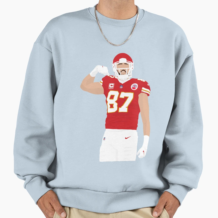 TK Football Illustration Sweatshirt - Casual Everyday Wear Unisex - T-Shirt, Sweatshirt, Hoodie