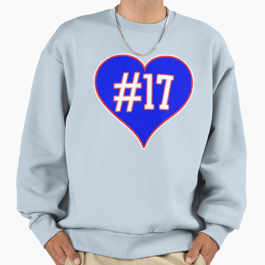 Red White Blue 17 Heart Josh Sweatshirt - Custom Art Print for Adults - T-Shirt, Sweatshirt, Hoodie