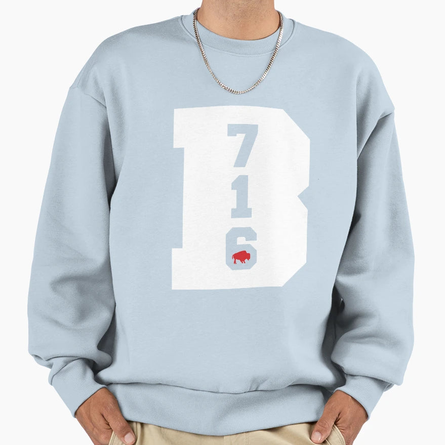 Buffalo New York 716 Buffalo Ny Sweatshirt - Unique Graphic Men Women - T-Shirt, Sweatshirt, Hoodie