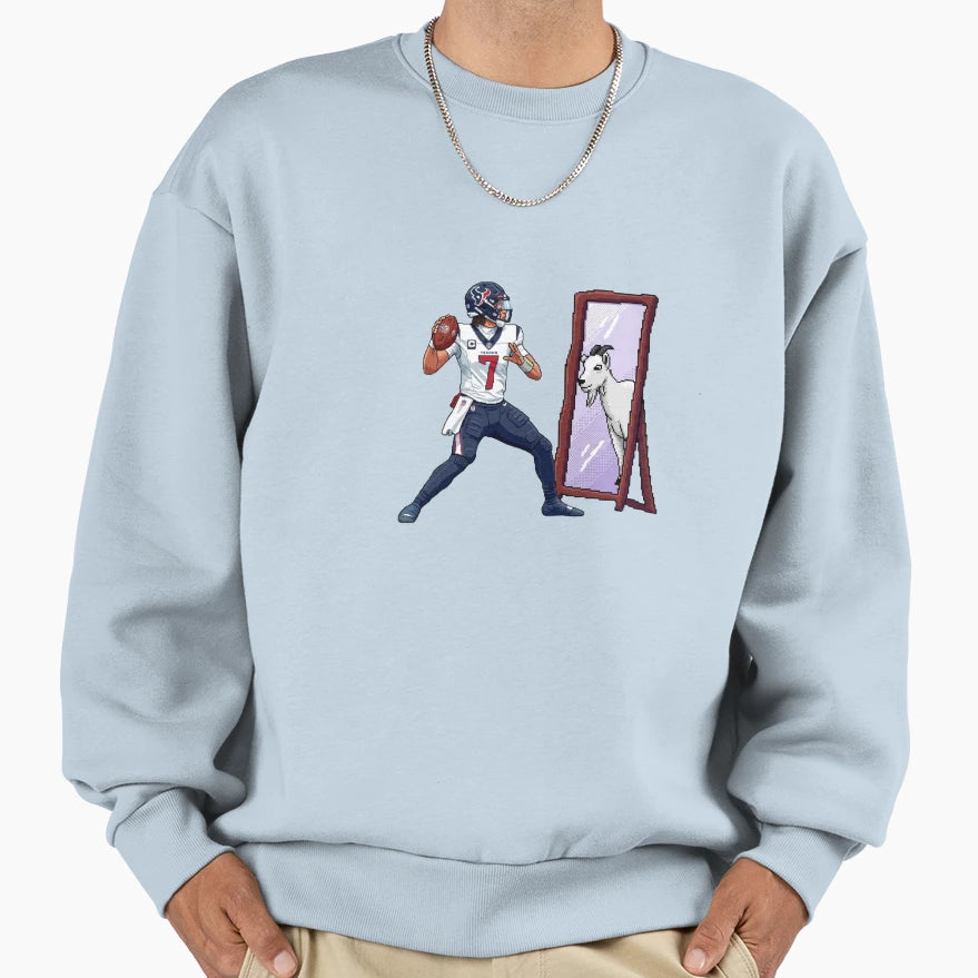 Cj Stroud Goat Pixel Art Sweatshirt - Minimalist Print for Adults - T-Shirt, Sweatshirt, Hoodie