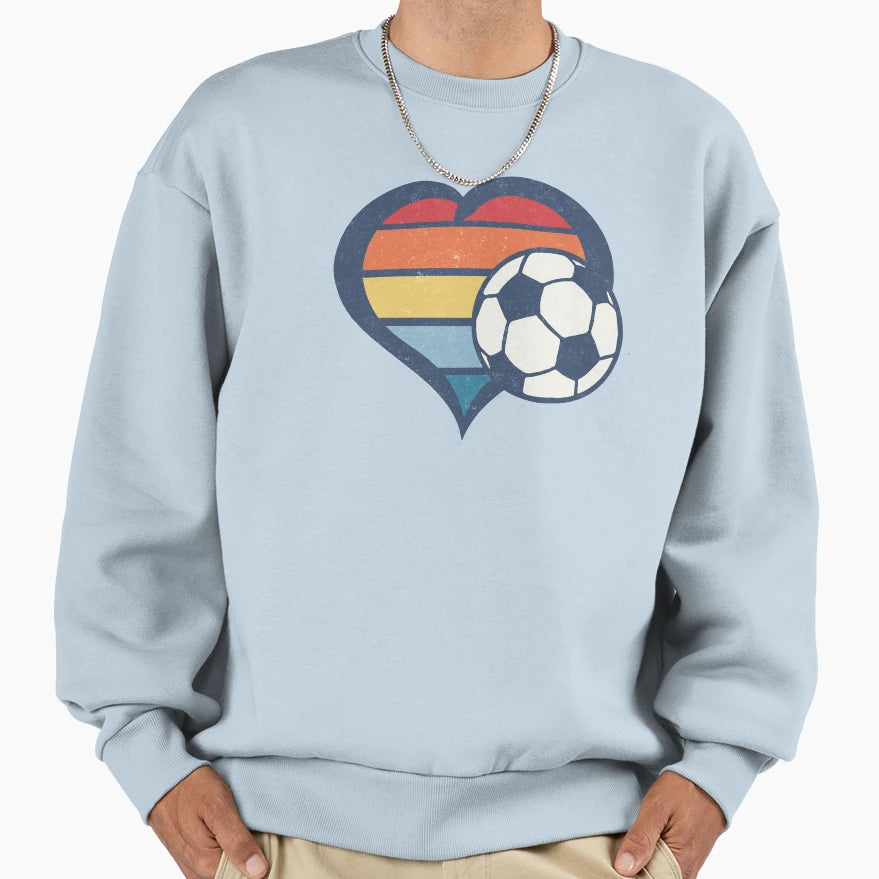 Soccer Heart Football Heart Love Sweatshirt - Fun Novelty Design Men Women - T-Shirt, Sweatshirt, Hoodie