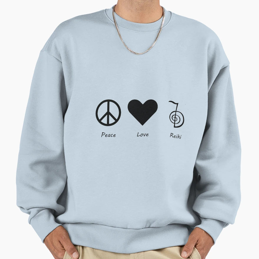 Peace Love Reiki Reiki Gift Those Sweatshirt - Unique Graphic for Adults - T-Shirt, Sweatshirt, Hoodie