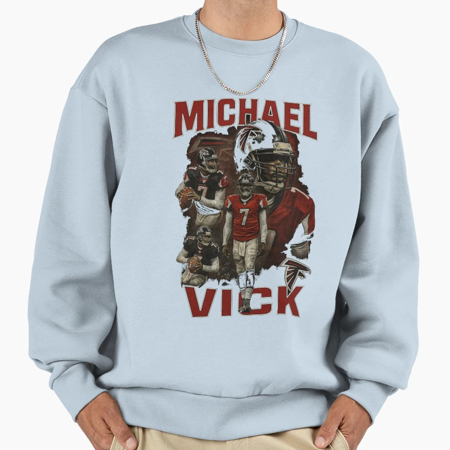 Michael Vick Atlanta Football Sweatshirt - Custom Art Print Men Women - T-Shirt, Sweatshirt, Hoodie