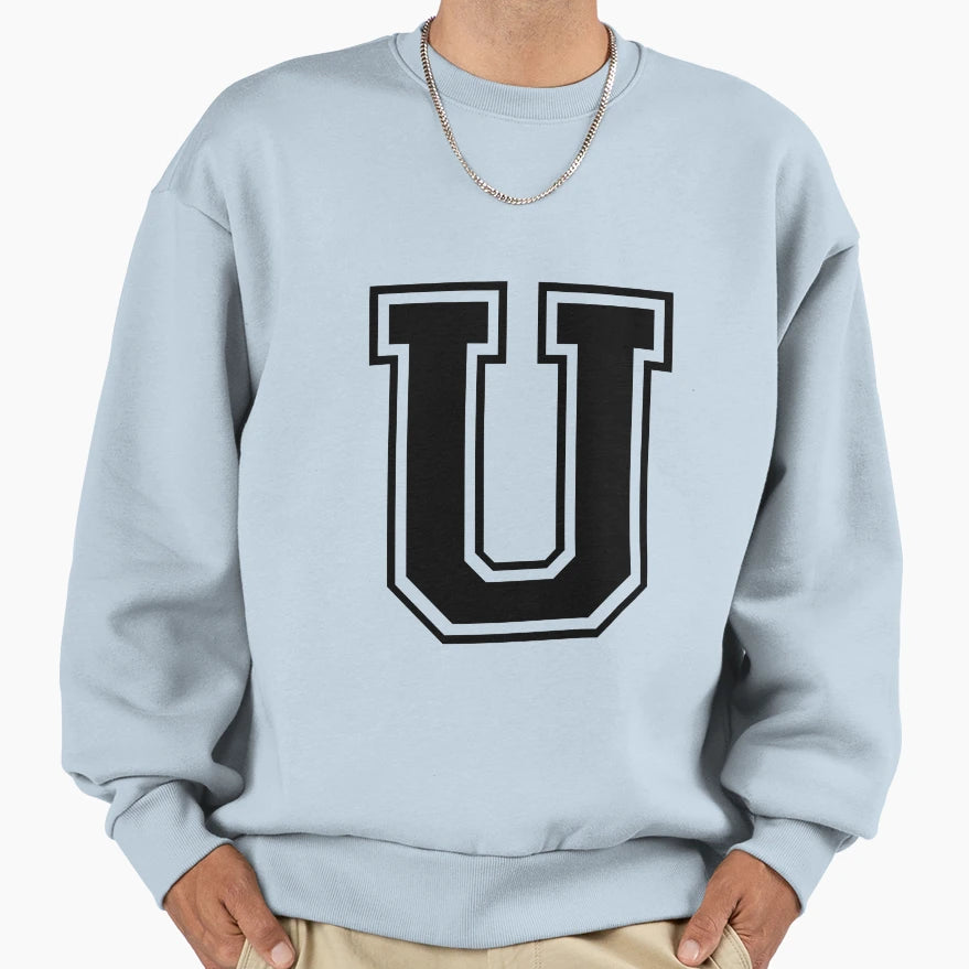 Letter U Sweatshirt - Aesthetic Graphic for Adults - T-Shirt, Sweatshirt, Hoodie