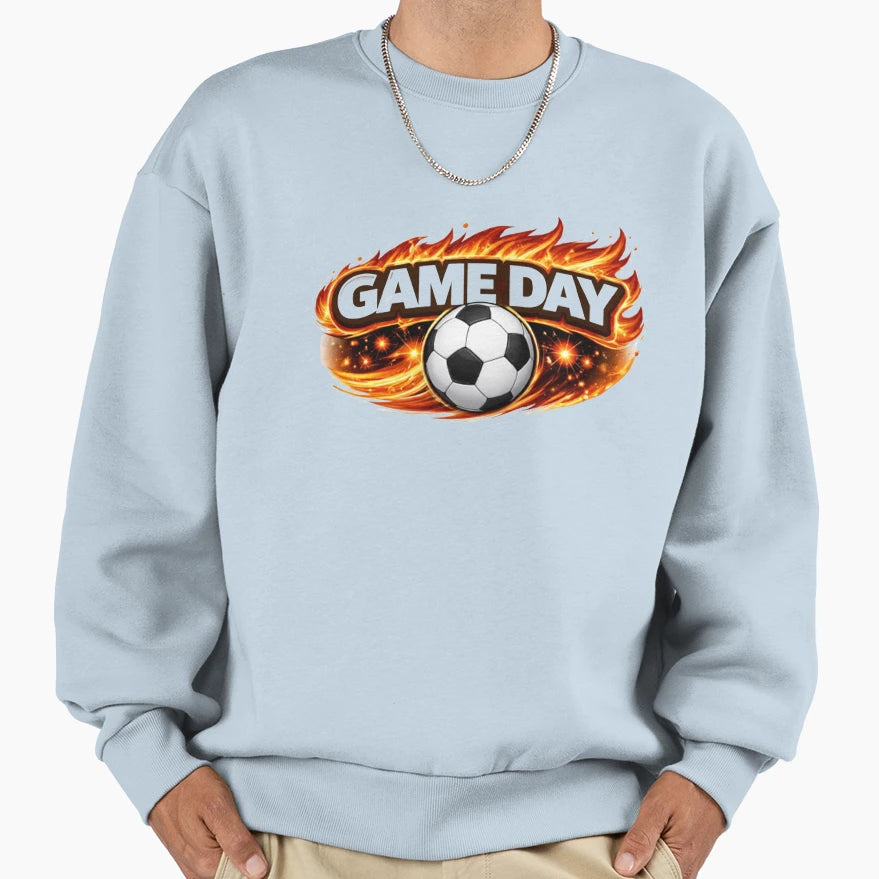 Game Day Fire Sweatshirt - Trendy Graphic Unisex - T-Shirt, Sweatshirt, Hoodie