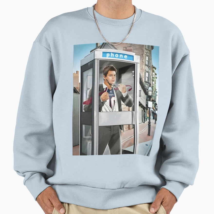 New England Patriots Drake Maye Phone Sweatshirt - Graphic Print for Adults - T-Shirt, Sweatshirt, Hoodie