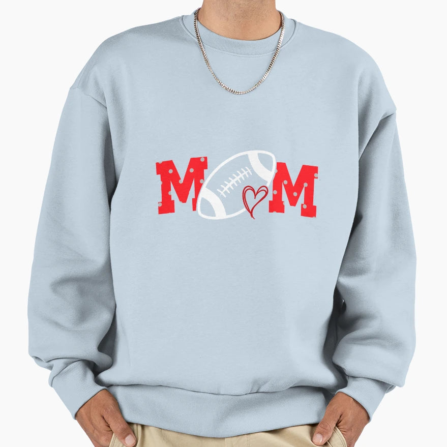Football Mom Polka Dots Football Love Sweatshirt - Custom Art Print Unisex - T-Shirt, Sweatshirt, Hoodie